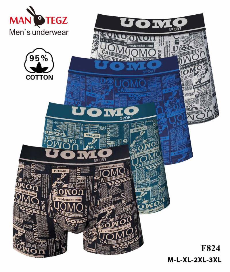 Bokserki męskie Roz M-3XL, Mix kolor Paczka 24 szt